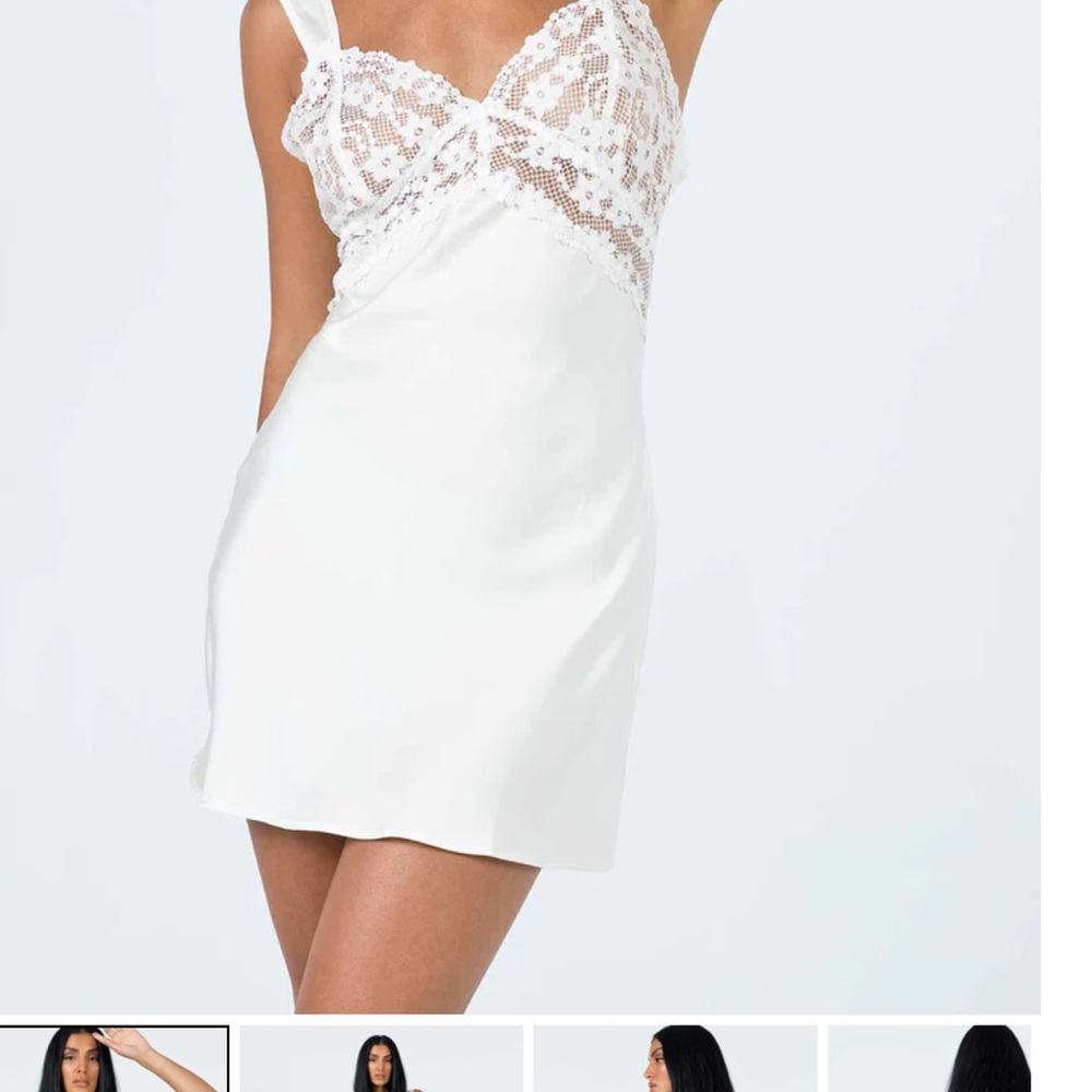 Princess Polly Lioness White lace dress